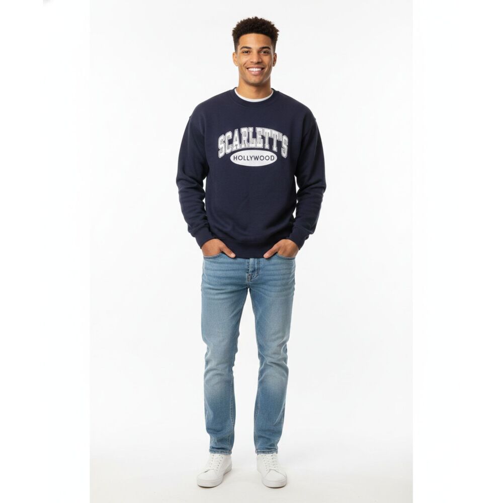 Vintage Lee Heavyweight Scarlett’s Hollywood Sweatshirt Navy Blue Crewneck Med